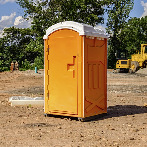 how often are the portable restrooms cleaned and serviced during a rental period in Albert Oklahoma